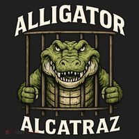 Funny Alligator Alcatraz Jail Prison Gator Golf Towel thumb 3