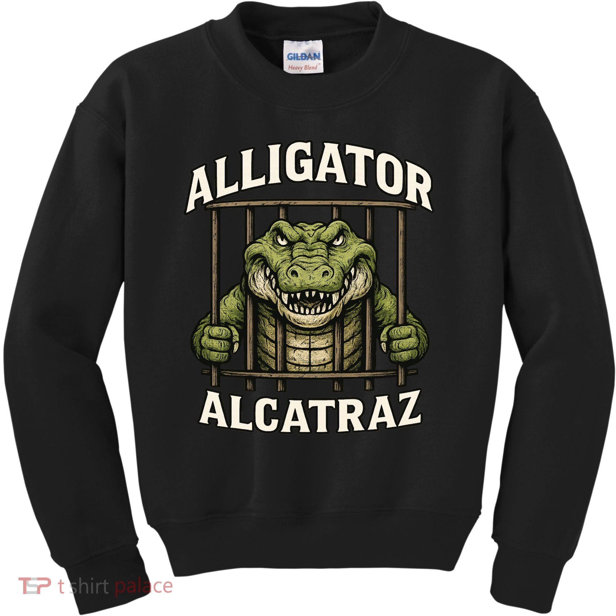 Funny Alligator Alcatraz Jail Prison Gator Kids Sweatshirt