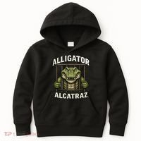 Funny Alligator Alcatraz Jail Prison Gator Kids Hoodie thumb 0
