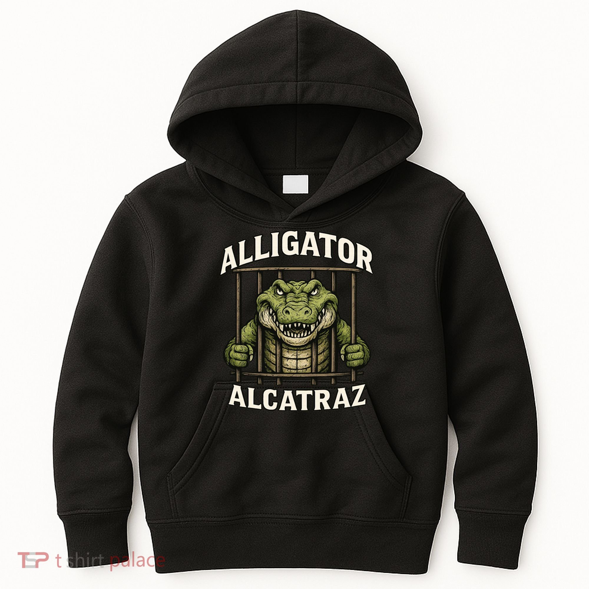 Funny Alligator Alcatraz Jail Prison Gator Kids Hoodie