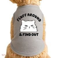 Fluff Around And Find Out Funny Angry Cat Doggie Tank thumb 0