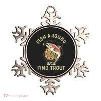 Fish Around And Find Trout Funny Fishing Ornament thumb 0