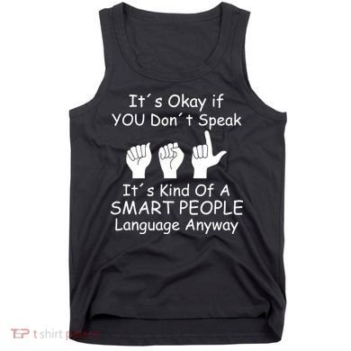 Funny ASL American Sign Language Tank Top