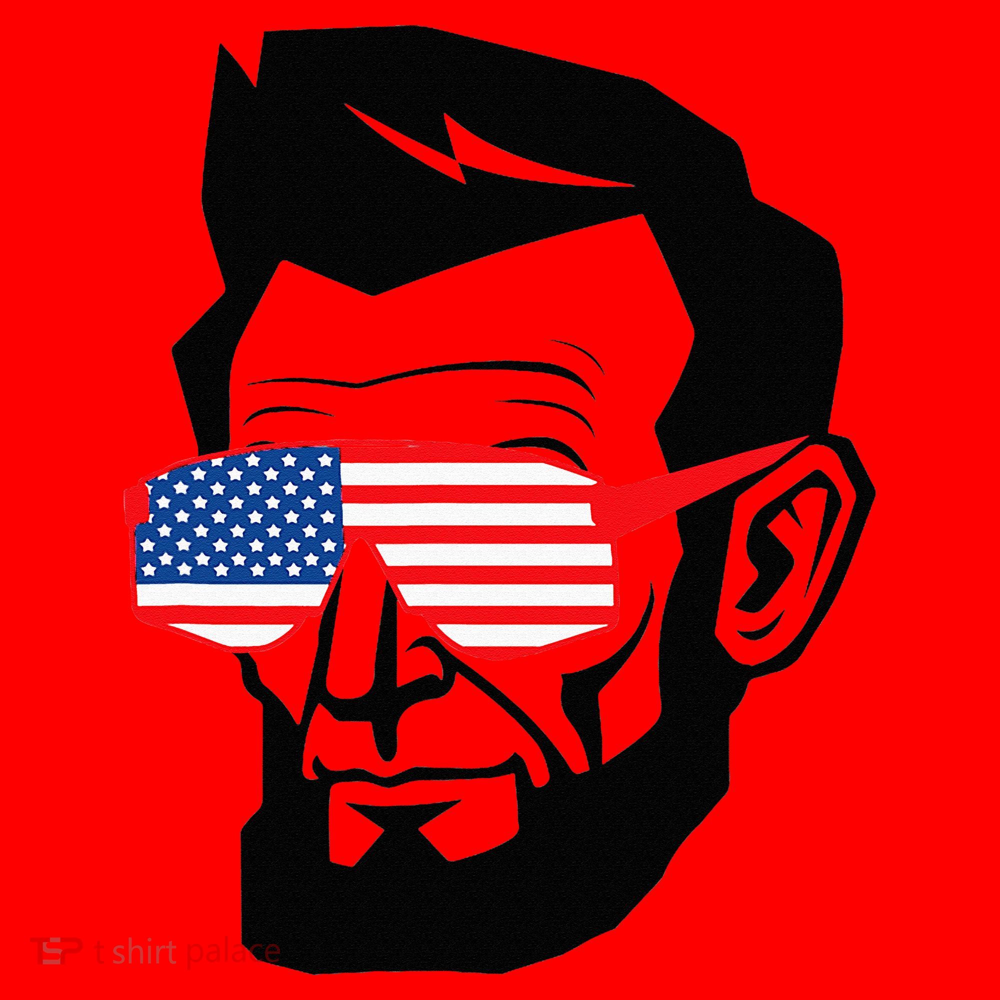 Funny Abraham Abe Lincoln July 4th Funny Santa Hat