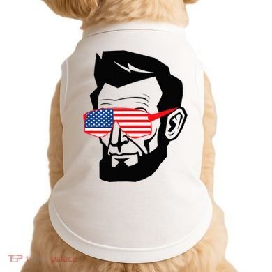 Funny Abraham Abe Lincoln July 4th Funny Doggie Tank