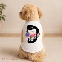 Funny Abraham Abe Lincoln July 4th Funny Doggie Tank thumb 2