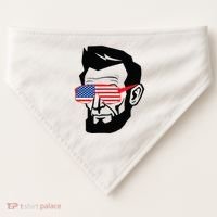 Funny Abraham Abe Lincoln July 4th Funny USA-Made Doggie Bandana thumb 0