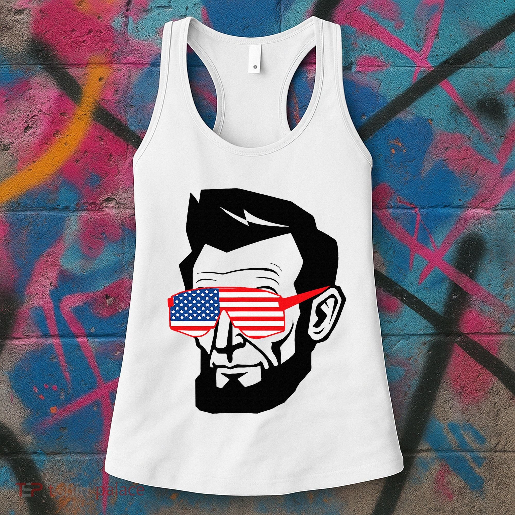Funny Abraham Abe Lincoln July 4th Funny Women's Tank Top