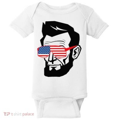 Funny Abraham Abe Lincoln July 4th Funny Baby Bodysuit