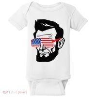 Funny Abraham Abe Lincoln July 4th Funny Baby Bodysuit thumb 0