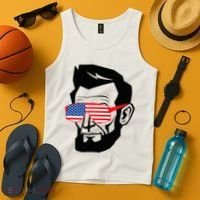 Funny Abraham Abe Lincoln July 4th Funny Tank Top thumb 4