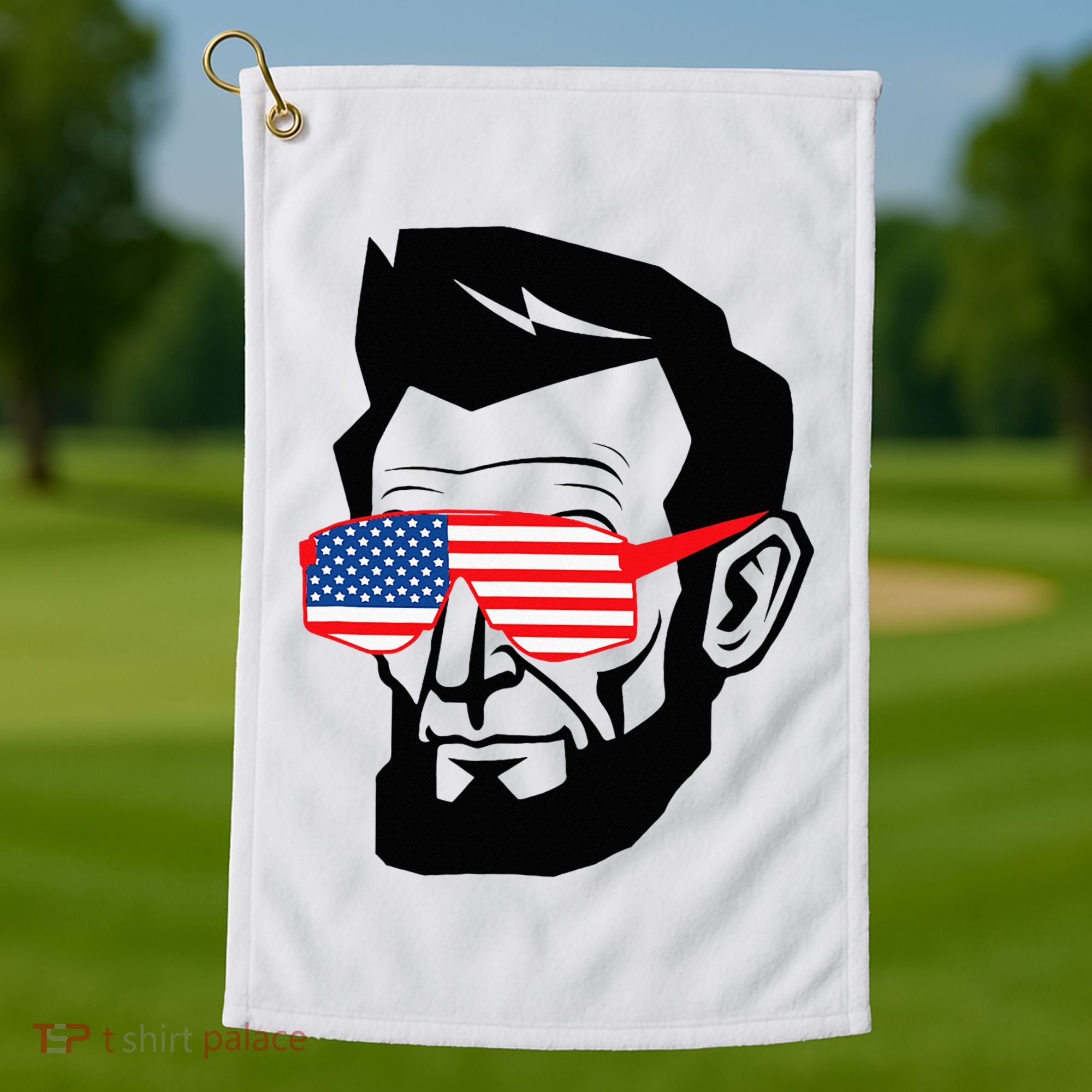 Funny Abraham Abe Lincoln July 4th Funny Golf Towel