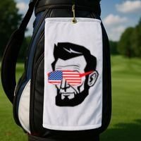 Funny Abraham Abe Lincoln July 4th Funny Golf Towel thumb 2