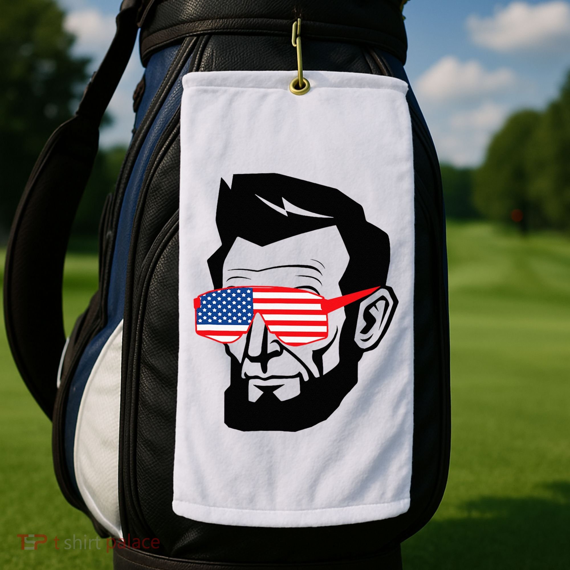 Funny Abraham Abe Lincoln July 4th Funny Golf Towel