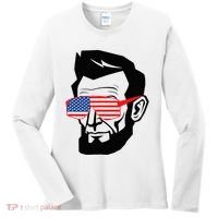 Funny Abraham Abe Lincoln July 4th Funny Women's Long Sleeve Shirt thumb 0
