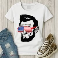 Funny Abraham Abe Lincoln July 4th Funny Women's T-Shirt thumb 3