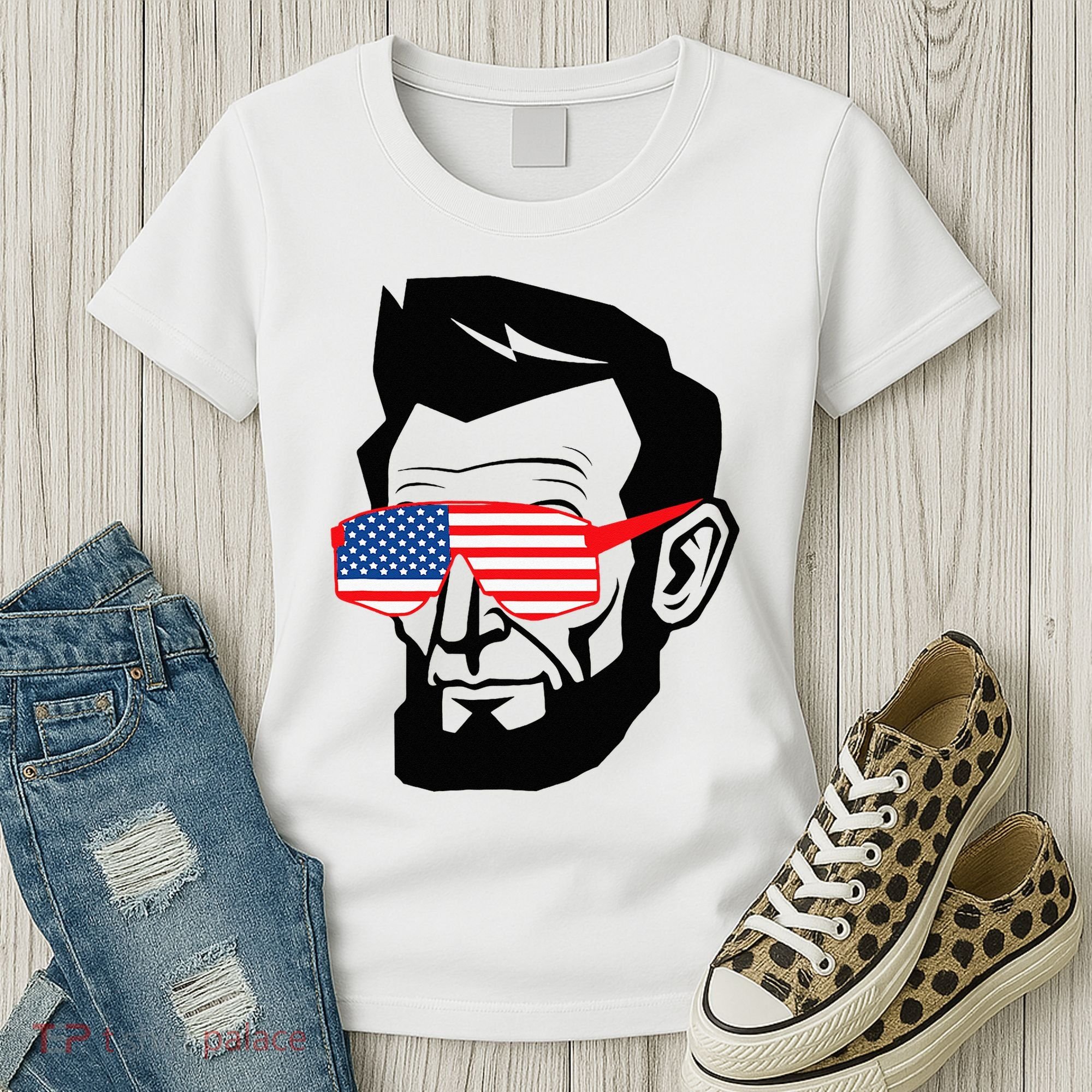 Funny Abraham Abe Lincoln July 4th Funny Women's T-Shirt
