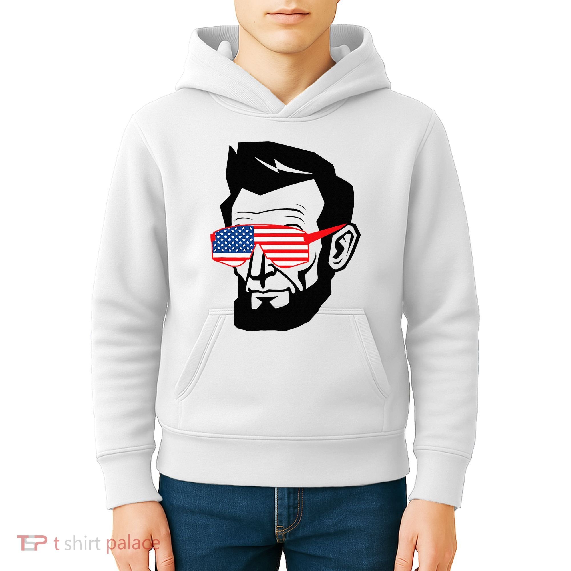 Funny Abraham Abe Lincoln July 4th Funny Kids Hoodie