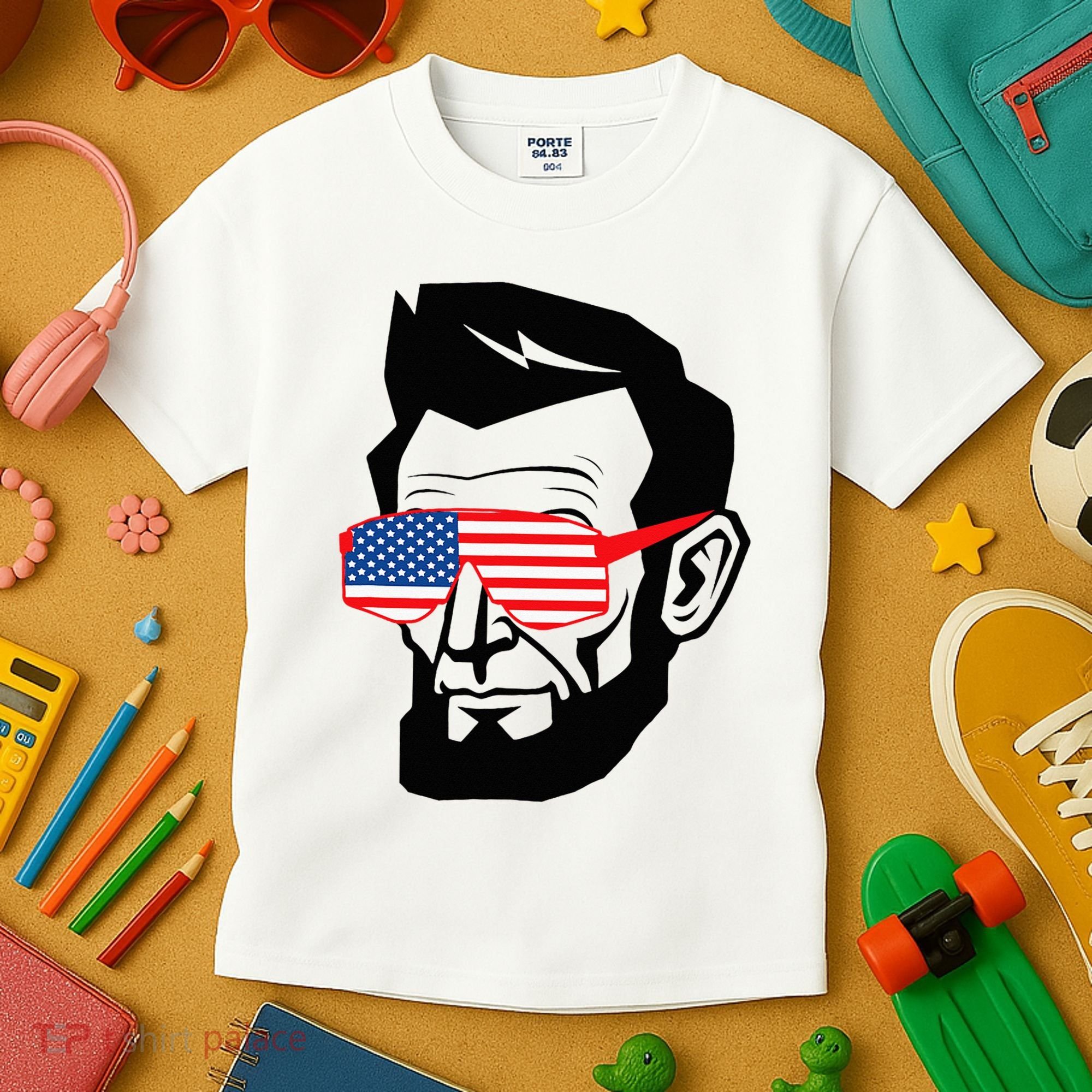 Funny Abraham Abe Lincoln July 4th Funny Kids T-Shirt