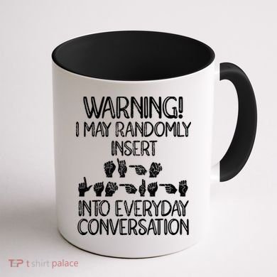Funny ASL American Sign Language Coffee Mug back