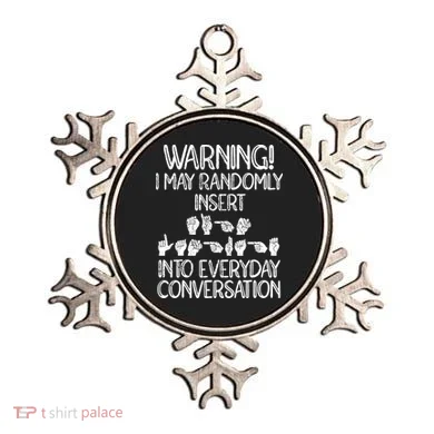 Funny ASL American Sign Language Ornament