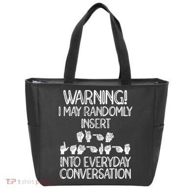 Funny ASL American Sign Language Tote Bag
