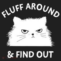 Fluff Around And Find Out Funny Cat Adult Humor Cool Gift Golf Towel thumb 3