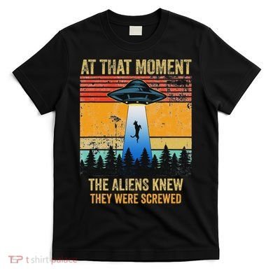 Funny Alien Abduction Malinois Dutch Shepherd Ufo Uap Dog T-Shirt