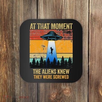 Funny Alien Abduction Malinois Dutch Shepherd Ufo Uap Dog Coaster