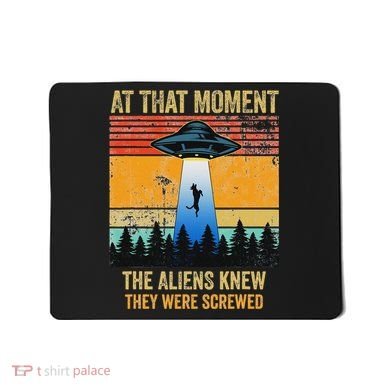 Funny Alien Abduction Malinois Dutch Shepherd Ufo Uap Dog Mousepad