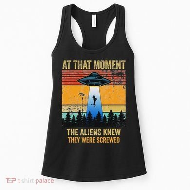 Funny Alien Abduction Malinois Dutch Shepherd Ufo Uap Dog Women's Tank Top