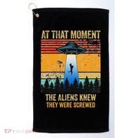 Funny Alien Abduction Malinois Dutch Shepherd Ufo Uap Dog Golf Towel thumb 0