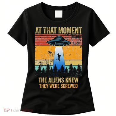 Funny Alien Abduction Malinois Dutch Shepherd Ufo Uap Dog Women's T-Shirt