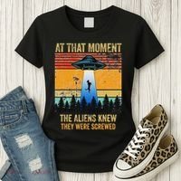 Funny Alien Abduction Malinois Dutch Shepherd Ufo Uap Dog Women's T-Shirt thumb 3