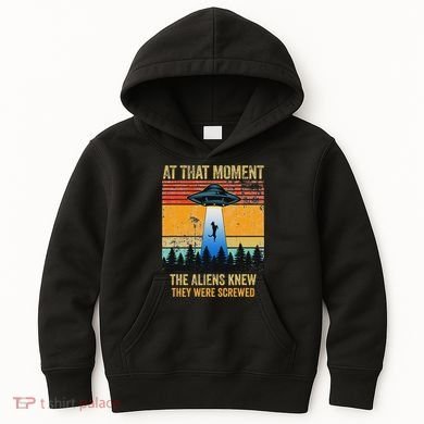Funny Alien Abduction Malinois Dutch Shepherd Ufo Uap Dog Kids Hoodie