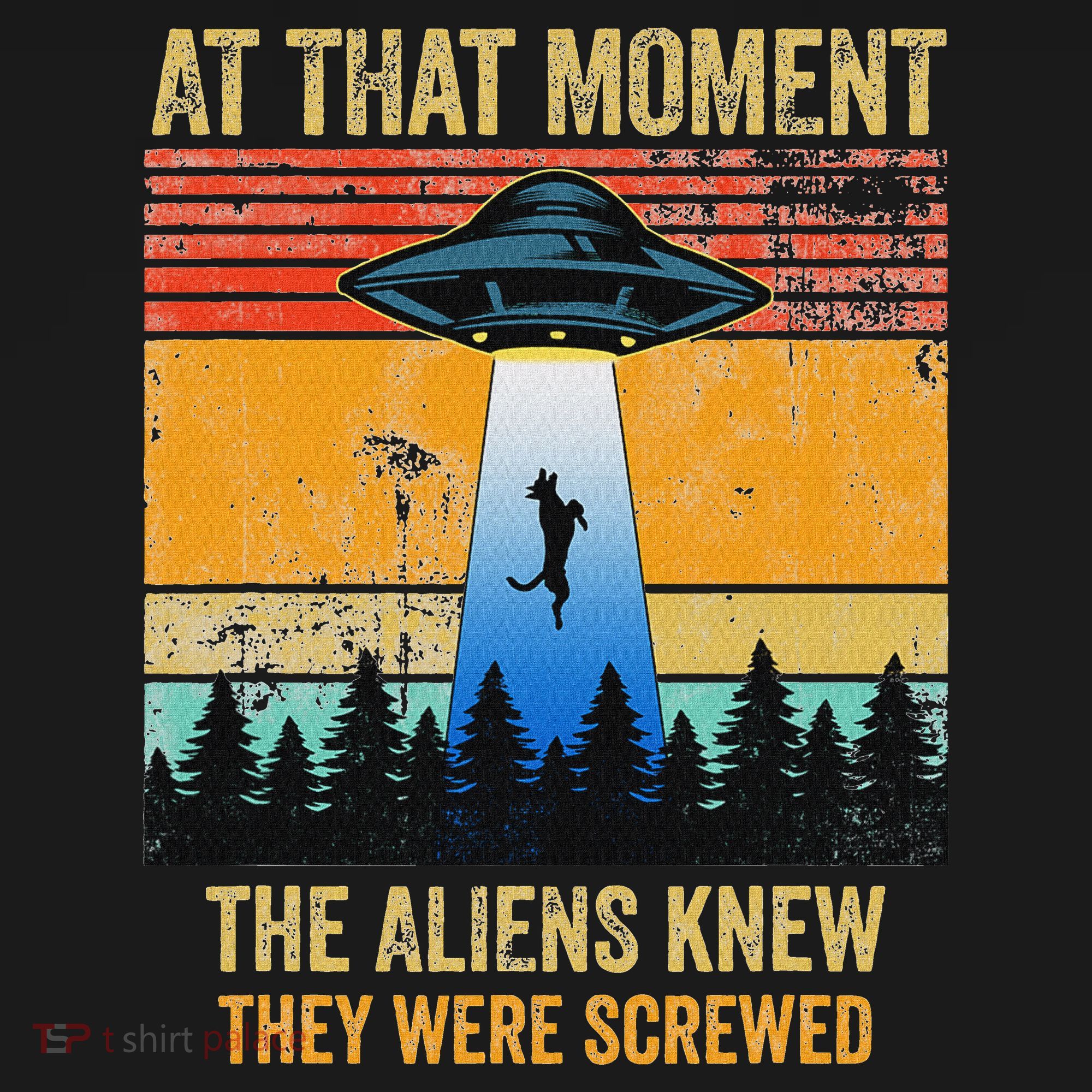 Funny Alien Abduction Malinois Dutch Shepherd Ufo Uap Dog Kids Hoodie