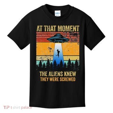 Funny Alien Abduction Malinois Dutch Shepherd Ufo Uap Dog Kids T-Shirt