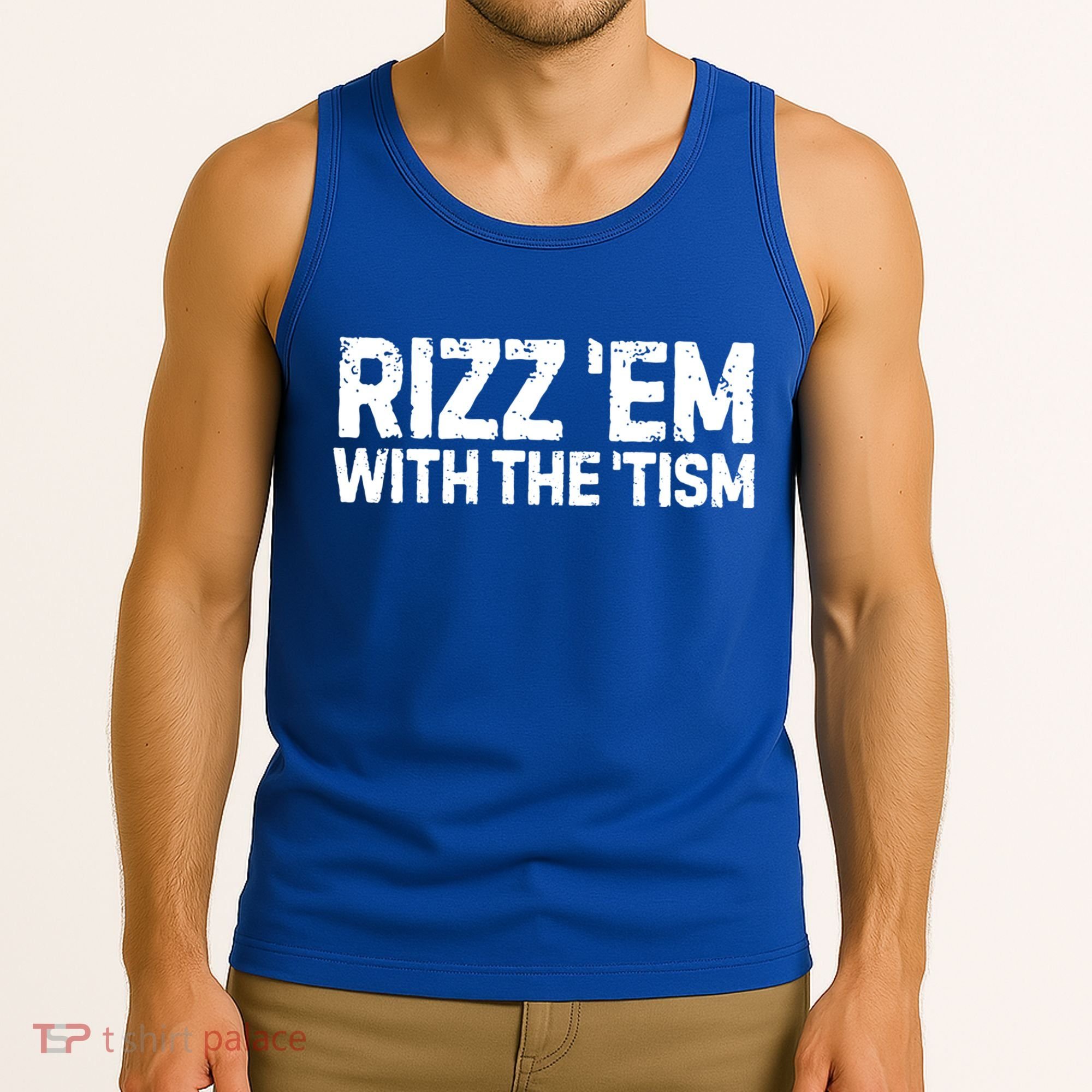 Funny Autism Autistic Funny Gift Rizz Em With The Tism Gift Tank Top