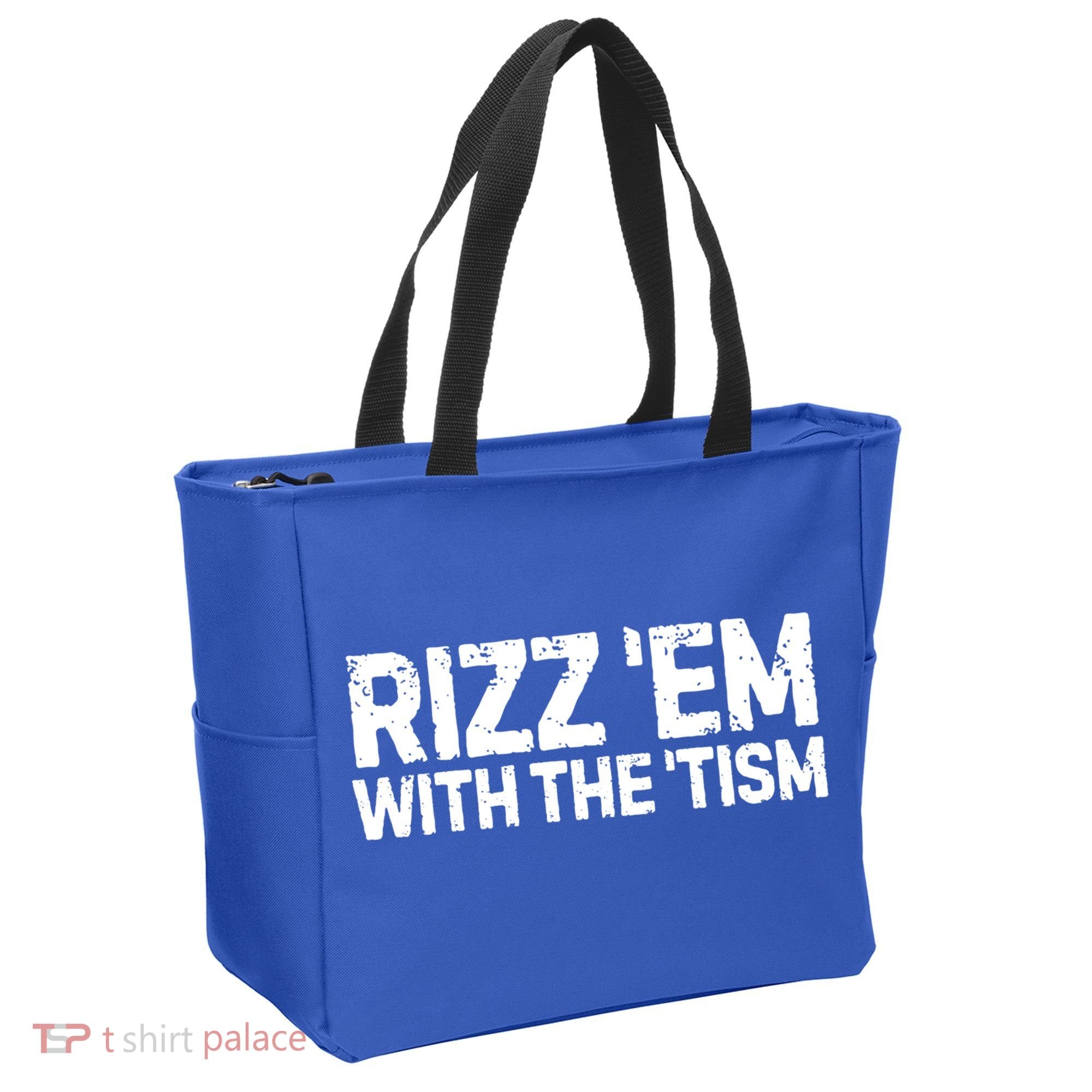 Funny Autism Autistic Funny Gift Rizz Em With The Tism Gift Tote Bag
