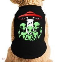 Funny Alien Abduction Selfie Alien Vacation Fishing Trip Doggie Tank thumb 0