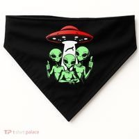 Funny Alien Abduction Selfie Alien Vacation Fishing Trip USA-Made Doggie Bandana thumb 0