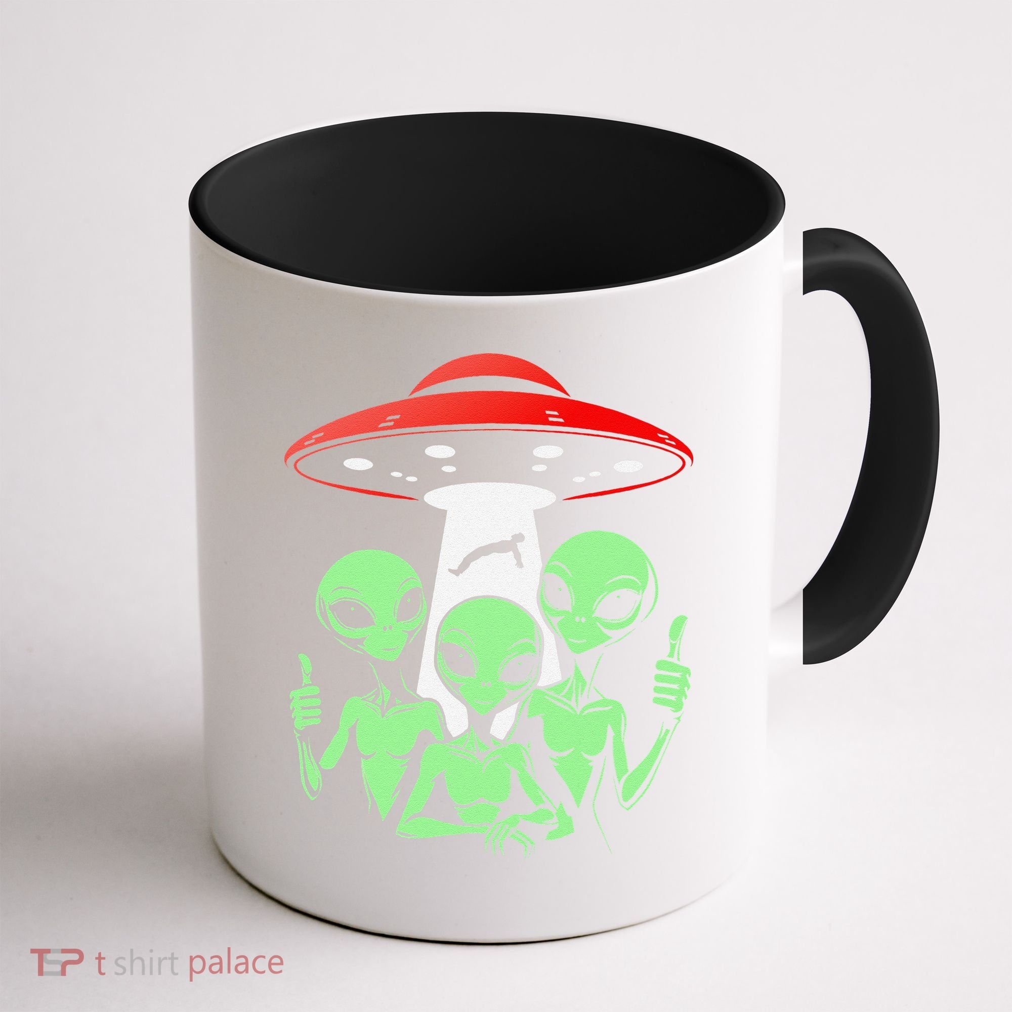 Funny Alien Abduction Selfie Alien Vacation Fishing Trip Coffee Mug