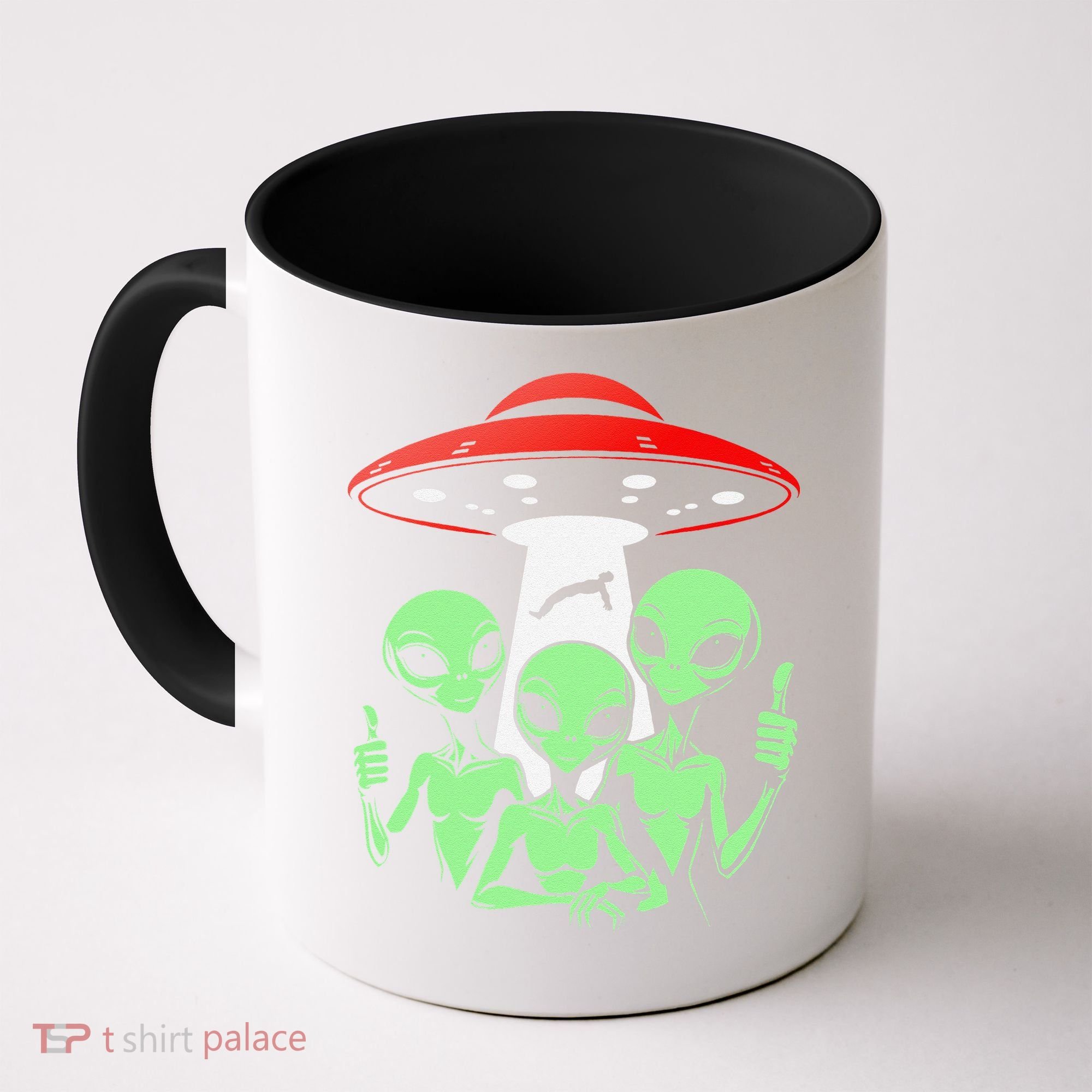 Funny Alien Abduction Selfie Alien Vacation Fishing Trip Coffee Mug