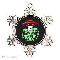 Funny Alien Abduction Selfie Alien Vacation Fishing Trip Ornament thumb 0