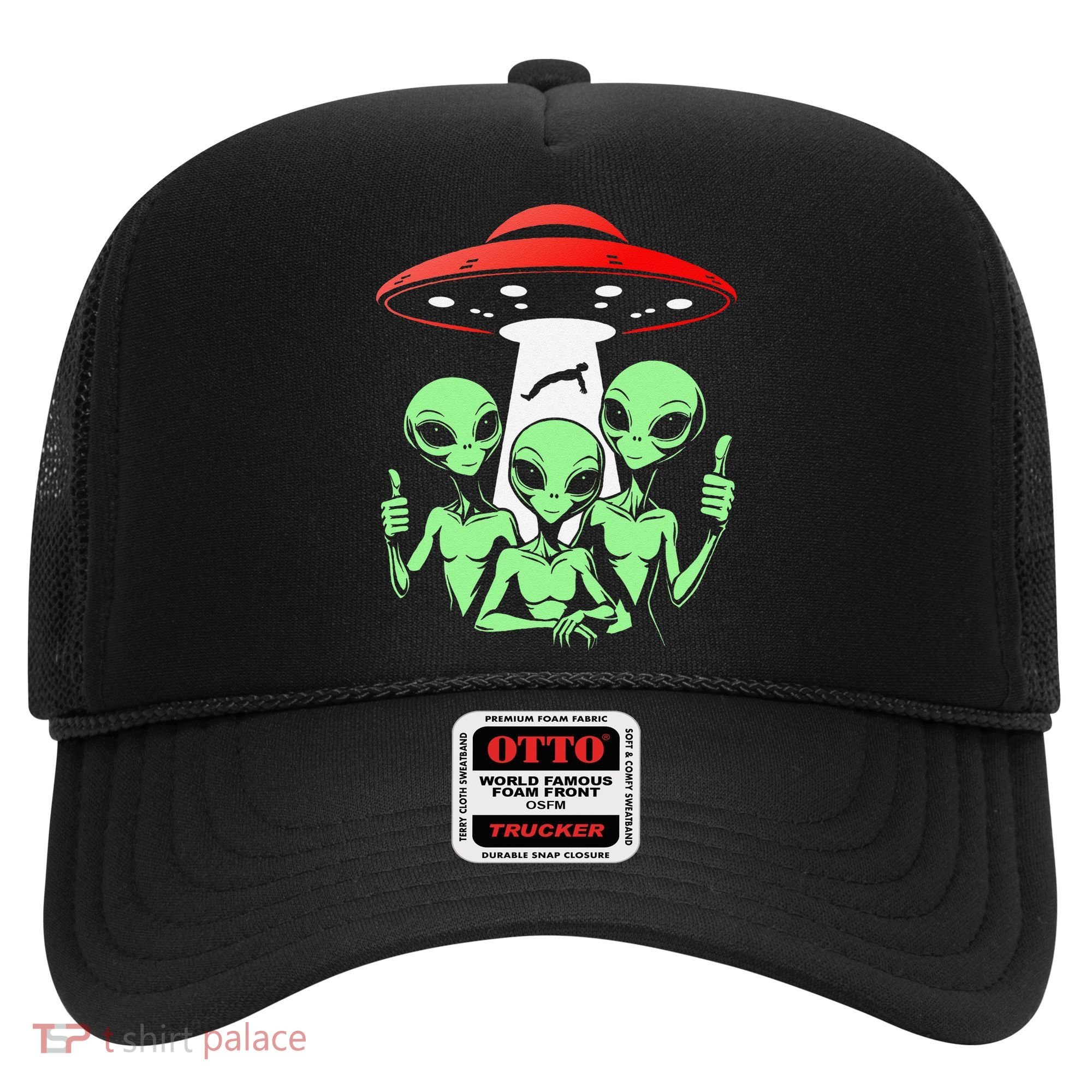 Funny Alien Abduction Selfie Alien Vacation Fishing Trip Hat