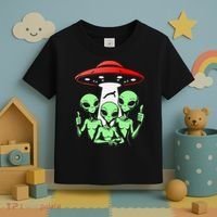 Funny Alien Abduction Selfie Alien Vacation Fishing Trip Toddler T-Shirt thumb 3