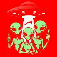 Funny Alien Abduction Selfie Alien Vacation Fishing Trip Santa Hat thumb 1