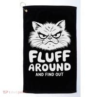 Fluff Around And Find Out Cat Golf Towel thumb 0