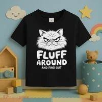 Fluff Around And Find Out Cat Toddler T-Shirt thumb 3
