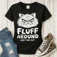 Fluff Around And Find Out Cat Women's T-Shirt thumb 3